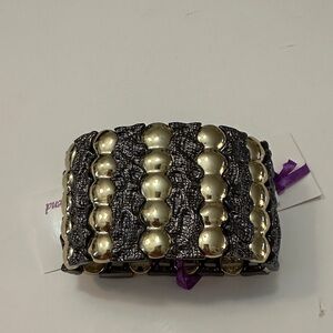 Kiara Gold and Black Beaded Bracelet